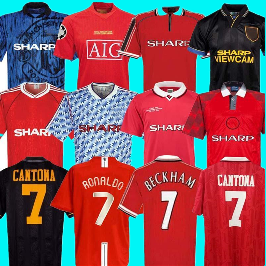 

Retro 1992 1994 1996 2002 United Soccer jerseys 1999 2000 finals football shirts Giggs SCHOLES BECKHAM RONALDO Manchester Vitage 1990 1998 CANTONA KEANE, 1998/99 home