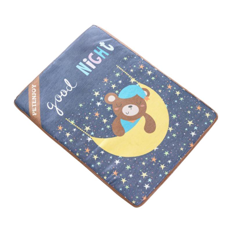 

Dog Cooling Mat Anti Slip Summer Sleeping Soft Breathable Printed Bed Pad Cartoon Reusable Cushion Indoor Pet Cat Portable Kennels & Pens