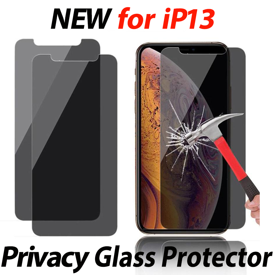 

Privacy Anti-peeping anti-spy 2.5D Tempered Glass Screen Protector For iphone 13 12 mini 11 Pro max XR XS 6 7 8 Plus in opp bag 9H Anti-Scratch
