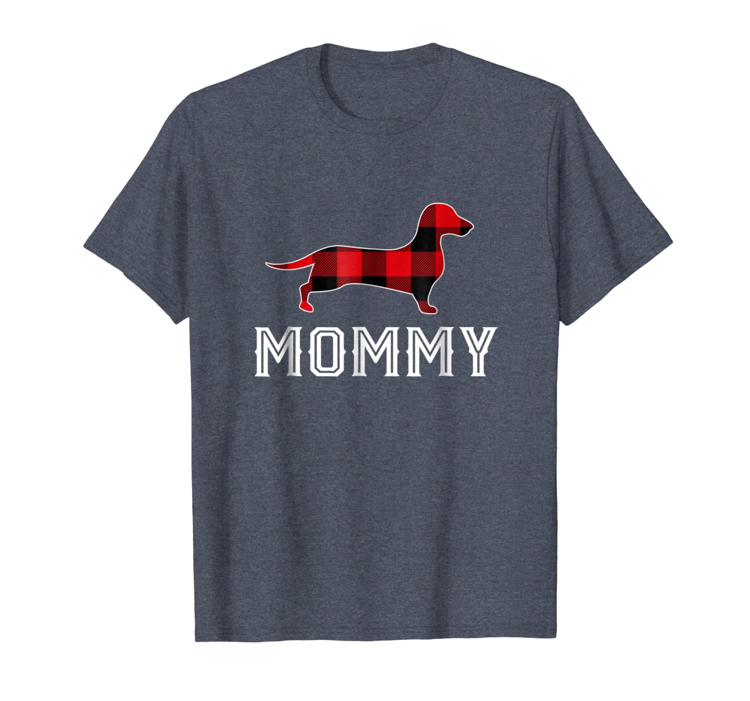 

mommy dachshund dog matching family pajama shirt, White;black