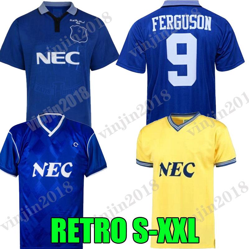 

1995 FERGUSON EFC Retro SOCCER JERSEY Kanchelskis RIDEOUT LIMPAR 86 87 88 HINCHCLIFFE Jackson STUART Home HORNE Football SHIRTS Final CAMISE, 1995 home