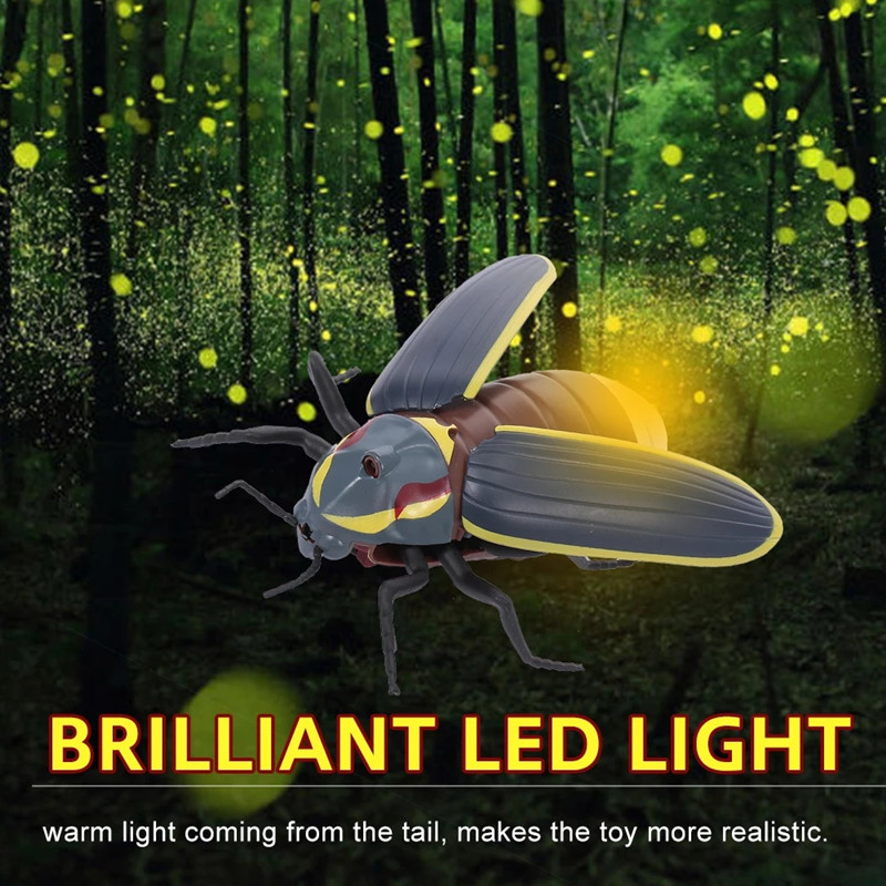 

Intelligent Firfly Cute Funny Animal Classic Mini Remote Control Insect High Simulation Tail Light Swinging Wings Rotation Gifts, 1pcs toy