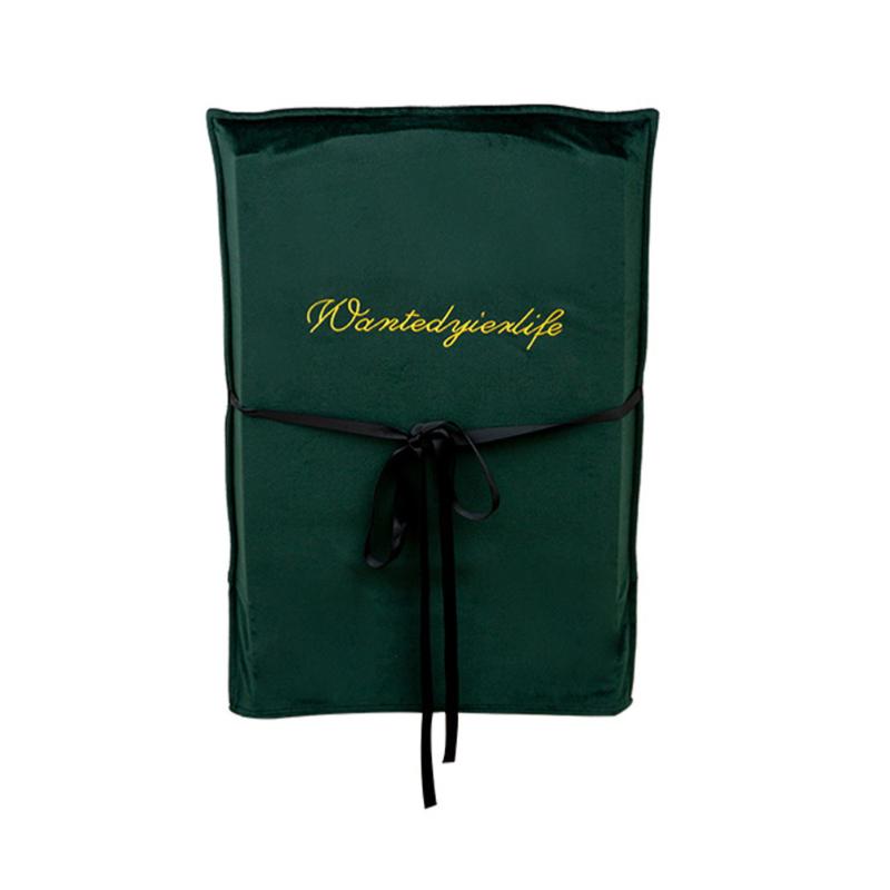 

Rectangle Seat Sleeves Fashion Embroidery Chair Cover For Home El Party Office (Dark Green) Covers
