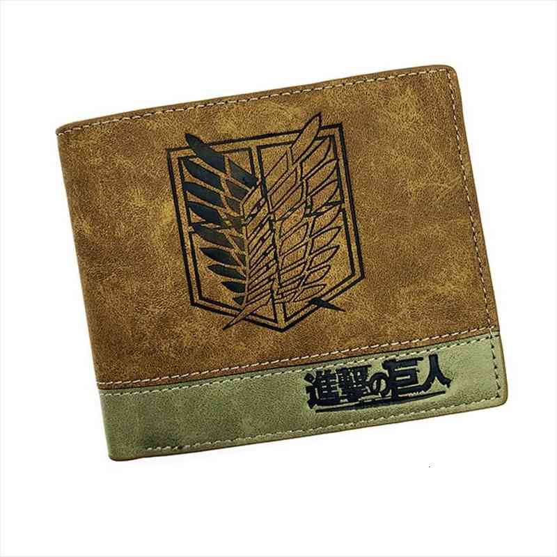 

japanese anime death note attack on titan one piece game ow short wallet with coin pocket zipper poucht billetera, Red;black