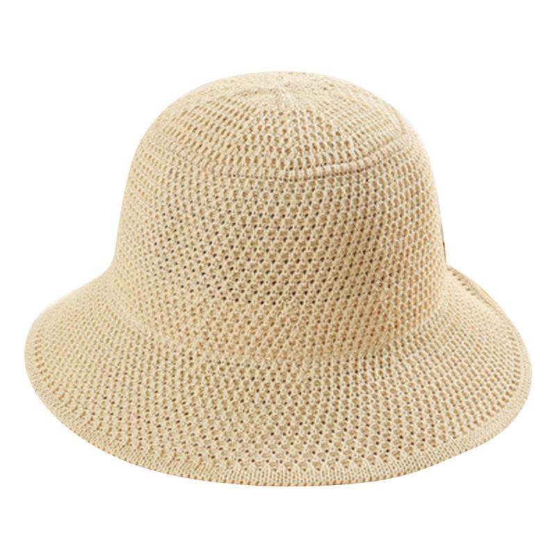 

Korean Styles Knit Fisherman Hat Female Panama Bucket Autumn Winter Warm Harajuku Solid Plain Wide Brim Hats Adjustable, Black