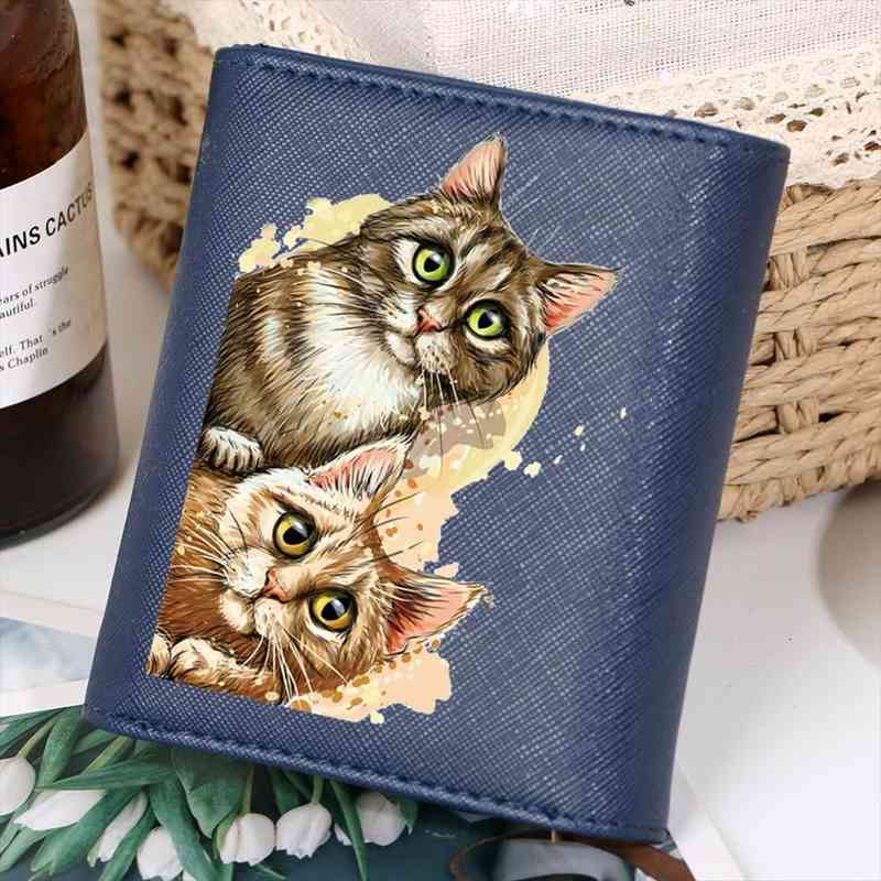 

3d cartoon cat face women wallet coin purse fashion card holder slim female wallets ladies purse clutch carteira feminina, Red;black