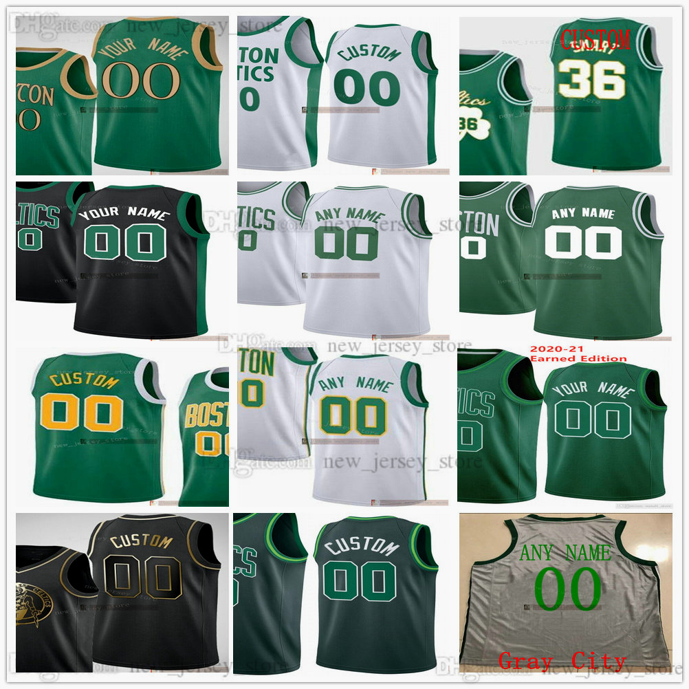 

Custom Printed Basketball 0 Jayson 7 Jaylen Tatum Brown 13 Tristan 36 Marcus Thompson Smart 94 Evan Fournier 45 Romeo Langford 4 Carsen Edwards Grant Williams Jerseys, As picture