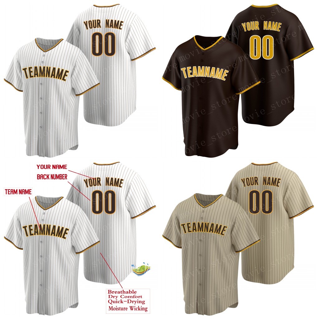 

Men's Custom San Diego Baseball Jerseys Make Your Own Jersey Sports Shirts Personalized Team Name and Number Stitched