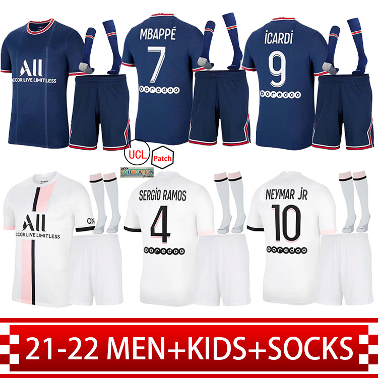 

2021 22 MBAPPE Paris Soccer Jersey 2022 #30 MESSI ICARDI KIMPEMBE SERGIO RAMOS Uniform Mens #11 DI MARIA DRAXLER VERRATTI Football Shirt+Socks, Orange