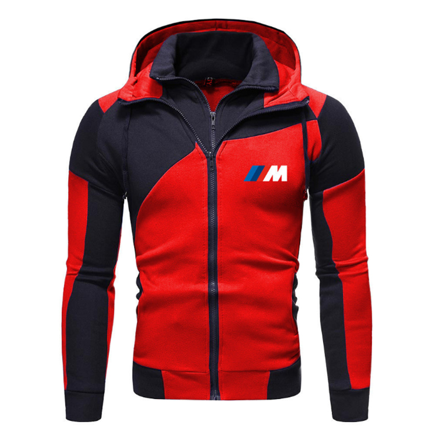 

2021 New BMW M Power Mens Fashion Outwear Jacket Zipper Hooded High Quality Hoody Harajuku Athletic Wear Casual Hoodies S-3XL, Black