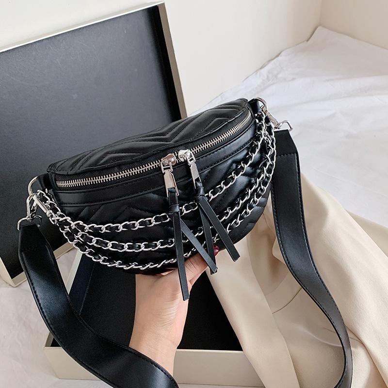 

Waist Bags Luxury Chain Bag Phone Pack And Purse For Women Belt Stone Pattern Female Fanny Fashion Brand