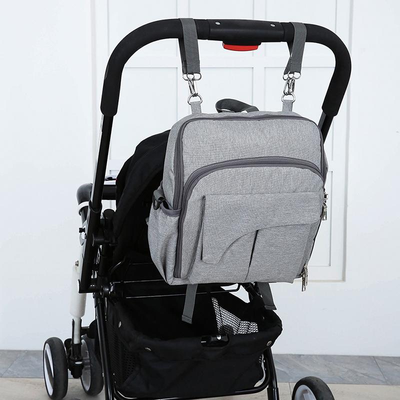 

2021 Fixed chair fashion mummy maternity baby nappy bag backpack usb waterproof nurse diaper bags for mom stroller organizer C1008