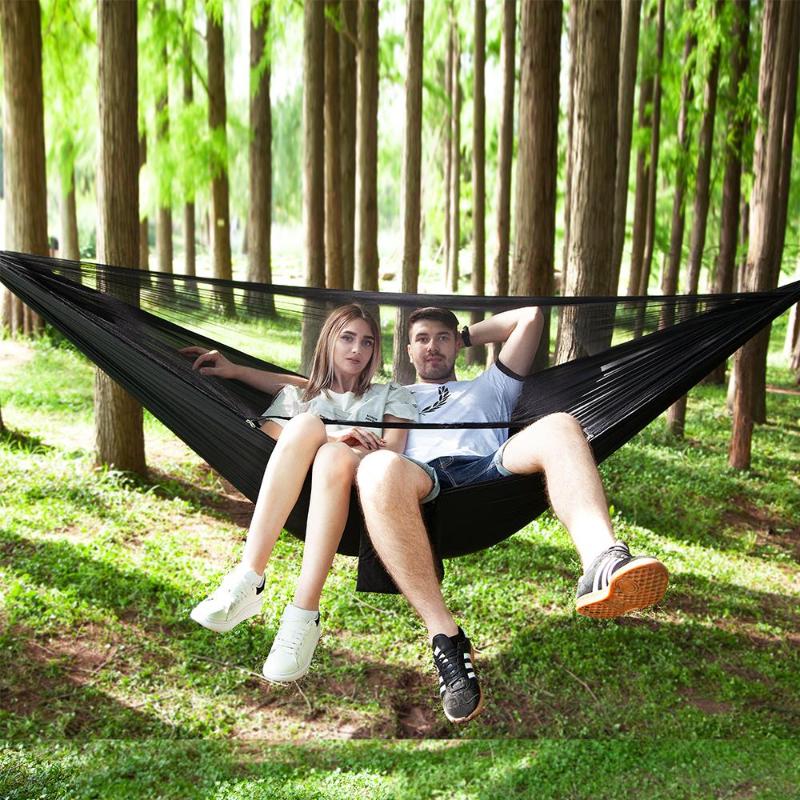 

Camp Furniture 290X140cm Garden/Camping Hammock With Mosquito Net Outdoor 1/2 Person Hanging Bed Strength Parachute Fabric Portable Sleep Sw