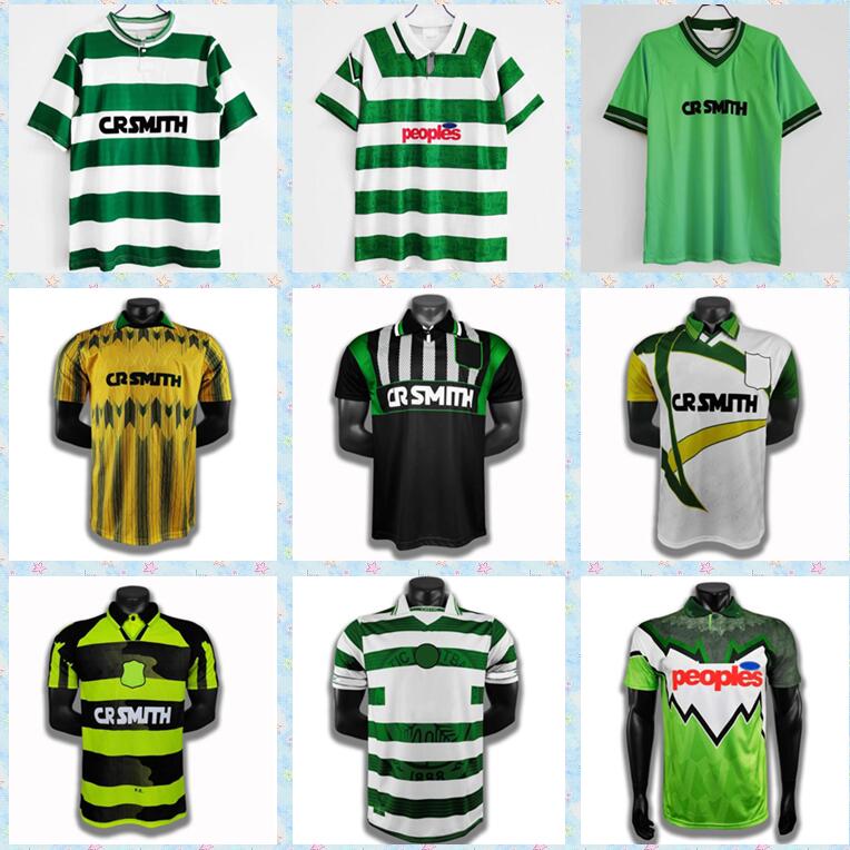 

Celtic 1991 1992 1993 1994 1995 1996 1997 1998 1999 retro soccer jersey Vintage football shirt 97 98 LASSON KEANE PETROV BALDE SUTTON, Black;yellow