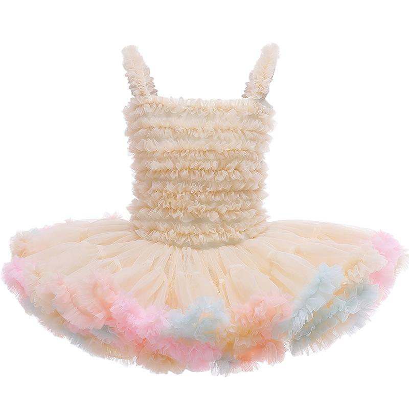

Girl's Dresses Baby Girls Tutu Skirt Ballerina Fluffy Children Ballet Skirts Toddler Birthday Party Princess Tulle, Red;yellow