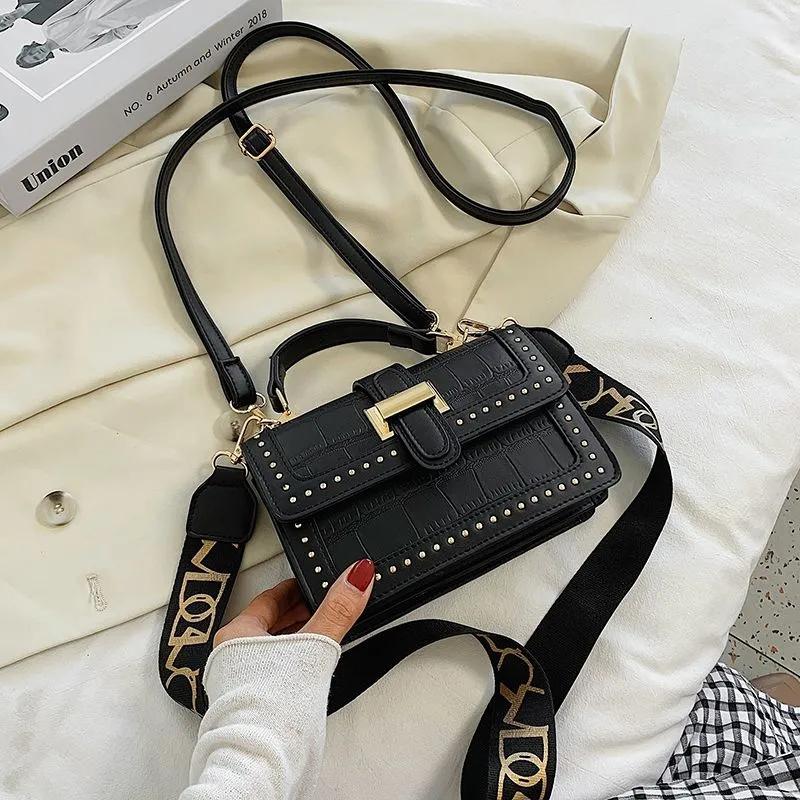 

High Quality Clamshell Pu Leather Purses And Handbags Fashion Soft Zipper Buckle Crossbody Bags Double Shoulder Straps Bag, Black
