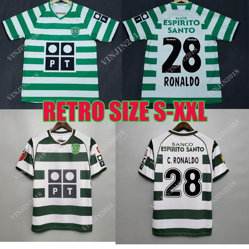 Sporting CP 01 02 03 04 Lisboa retro soccer jerseys ronaldo Marius Niculae Joao Pinto 2001 2002 2003 2004 Lisbon Classic Vintage football sh