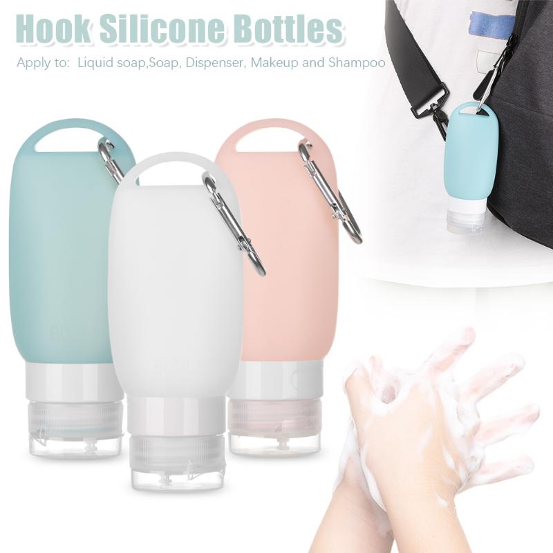 

1pc 40/60/90ML Hook Silicone Bottles Hand Sanitizers Essential Oils Separate Bottling Convenient Travel Cosmetic Cottles Liquid Soap Dispens