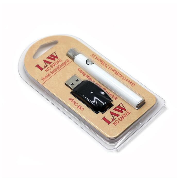 

LAW Battery With USB Charger Preheat VV Vertex Batterie BK E Cigarette Vape Pen 350mAh 650mAh 900mAh 1100mAh 4 Colors Cartridge Batteries El