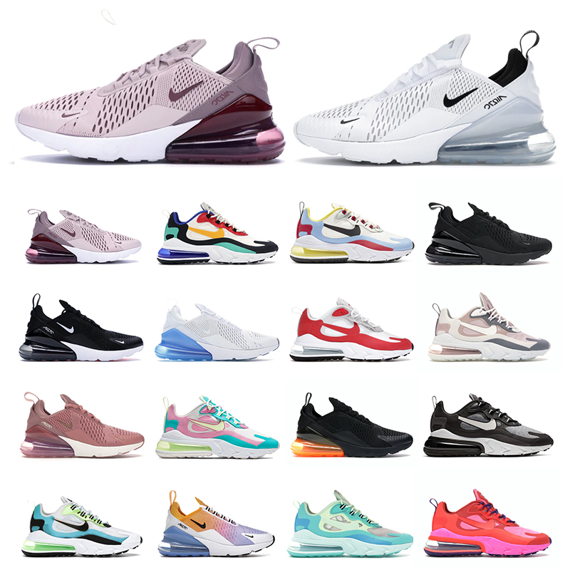 

nike air max 270 mens running shoes react Triple Black Summit White Barely Rose Cactus tea Berry Bauhaus 270s women breathable University Re