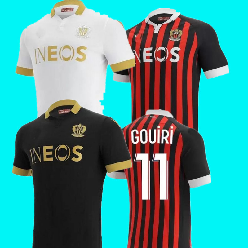 

21 22 OGC Nice LEES MELOU GOUIRI soccer jerseys 2021 2022 DOLBERG DANTE KAMARA ATAL maillot de foot blue football shirts, 21/22 patch
