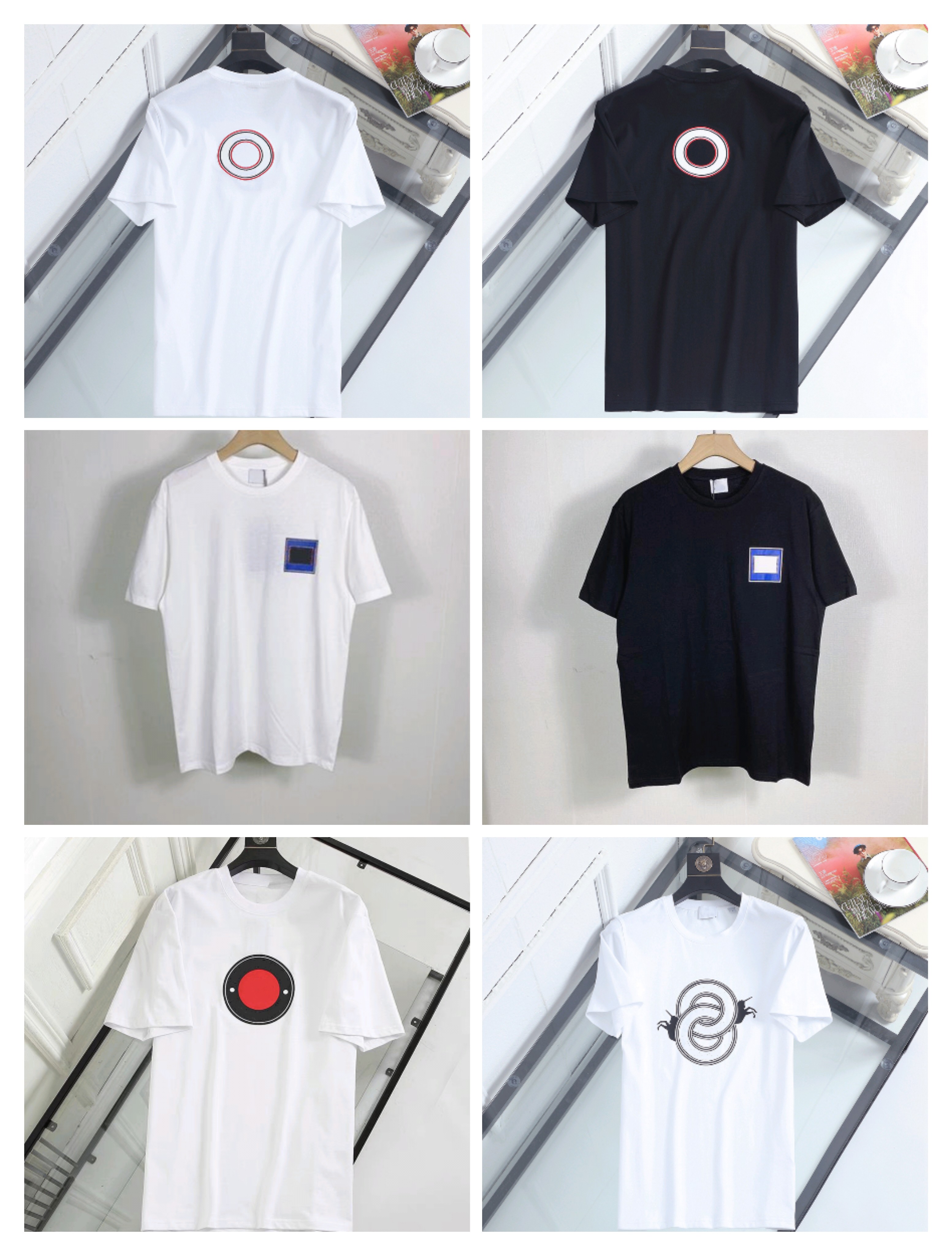 

Summer mens designer T shirt fashion men and women couples simple pure cotton boutique round neck breathable casual top, Customize