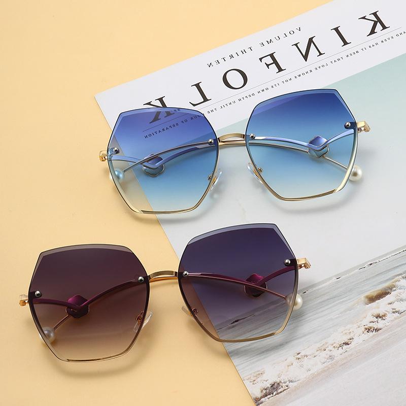 

Sunglasses Men Sunglases Hexagon Sun Glasses Women Metal Frame Fishing Gold Tea Eyewear Retro Summer Style