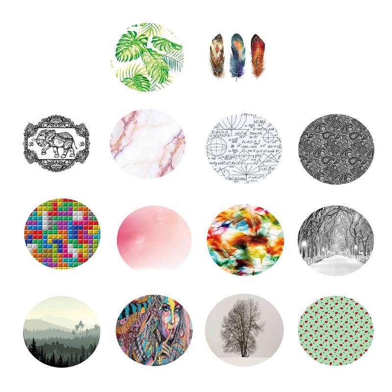 

Print Table Cover Moisture-proof Waterproof Tablecloth Round Dia 55" Cloth