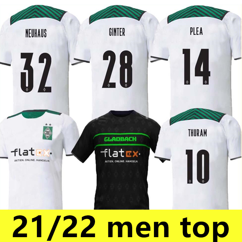

21 22 Borussia Monchengladbach Jerseys 2021 2022 Home Gladbach Elvedi Plaid Zakaria Neuhaus Ginter Thuram Football Shirts, Black;yellow