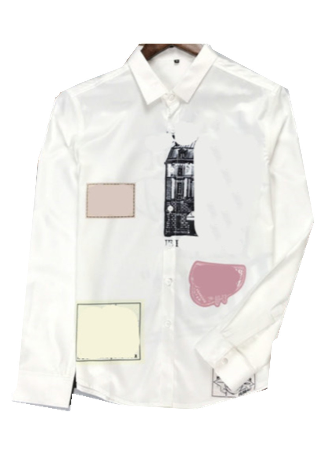 

Luxurys Designers Dress Shirt Menswear Fashion Society Black Men Solid Color Business Casual Mens Long Sleeve M-3XL#50012