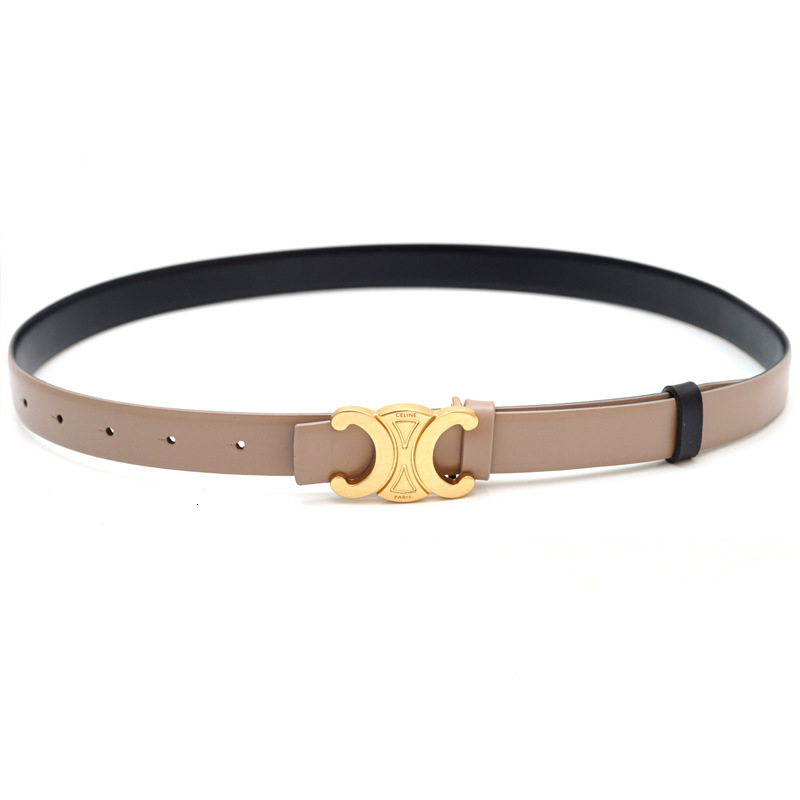 

Belt New Leather Butterfly Buckle Arc De Triomphe Slim Women's Decorative DH2Q, Black;brown