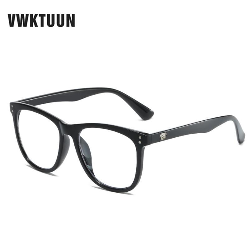 

Fashion Sunglasses Frames VWKTUUN Square Eyeglasses Frame Rivet Eye Glasses Women Men Optical Anti Blue Light