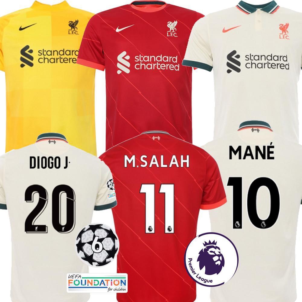 

21 22 seasons lvp home soccer jerseys M.SALAH ALEXANDER ARNOLD Mane Firmino VIRGIL DIOGO J Thiago A.BECKER football shirt KEITA WIJNALDUM men kit 2021 2022 kids, Away+epl for adult