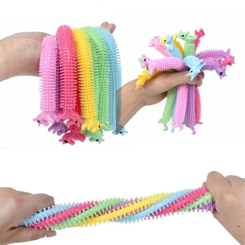 

DHL fidget toys Sensory Toy Noodle Rope TPR Stress Reliever Unicorn Malala Le Decompression Pull Ropes Anxiety Relief For Kids Funny Cheapest
