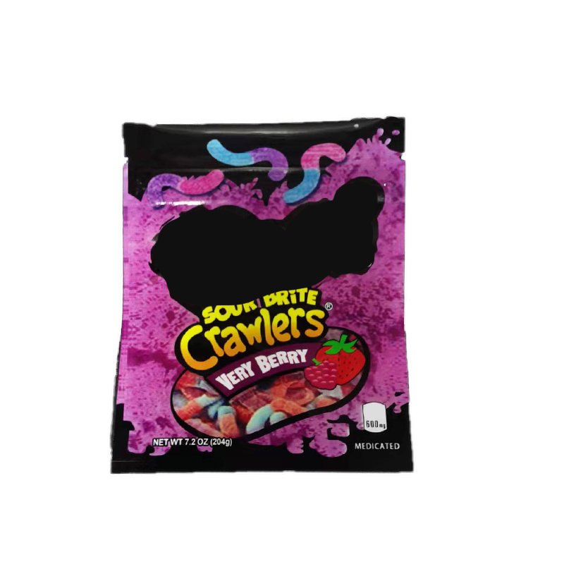 trolli trrlli edible bags sour medicated crawlers octopus watermelon sharks apple all star mix Gummies packaging smell proof resealable zipper po-image-730940985