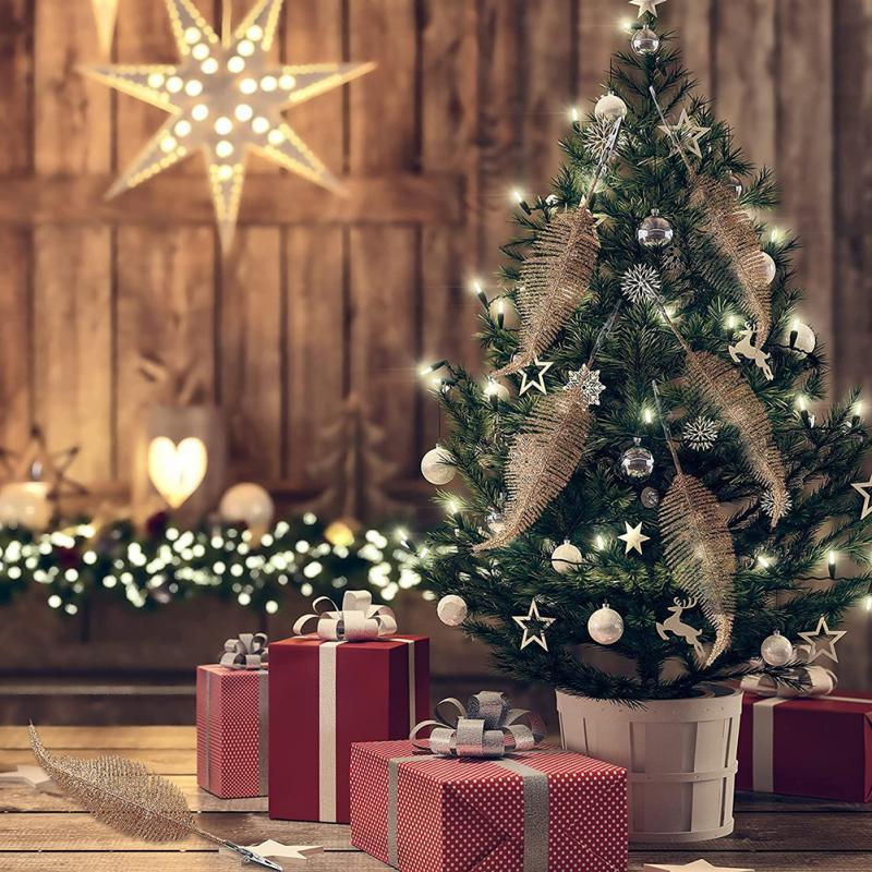 

Christmas Decorations 6Pcs/Set Fashion Feathers Tree Ornament Accessories Home Party Decoration Wedding Decor Plumes For Xmas Supplies