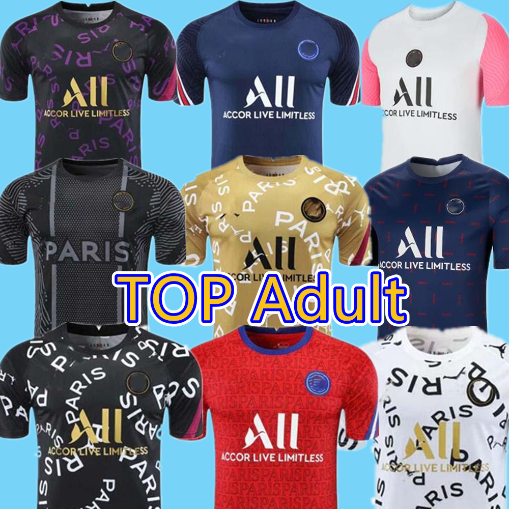 

21/22 MESSI The Lates Soccer jerseys MBAPPE HAKIMI Kean ICARDI DI MARIA MARQUINHOS KIMPEMBE 2021 Training POLO Pre-Match shirt football jese, Black;yellow