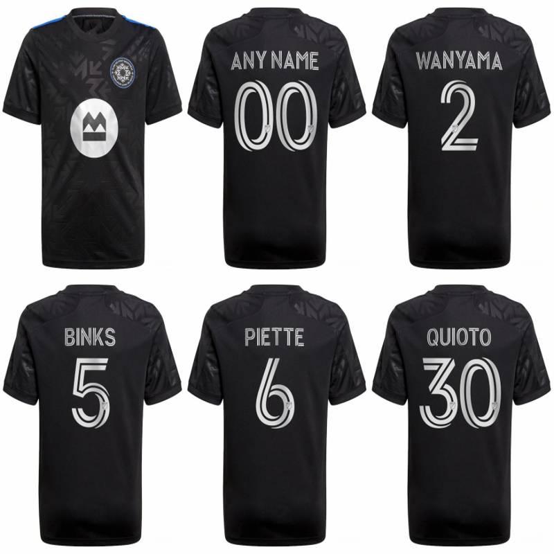

2021 Club de Foot Montreal Soccer Jersey Impact #2 WANYAMA BINKS Uniform Mens #6 PIETTE QUIOTO Football Shirt, As