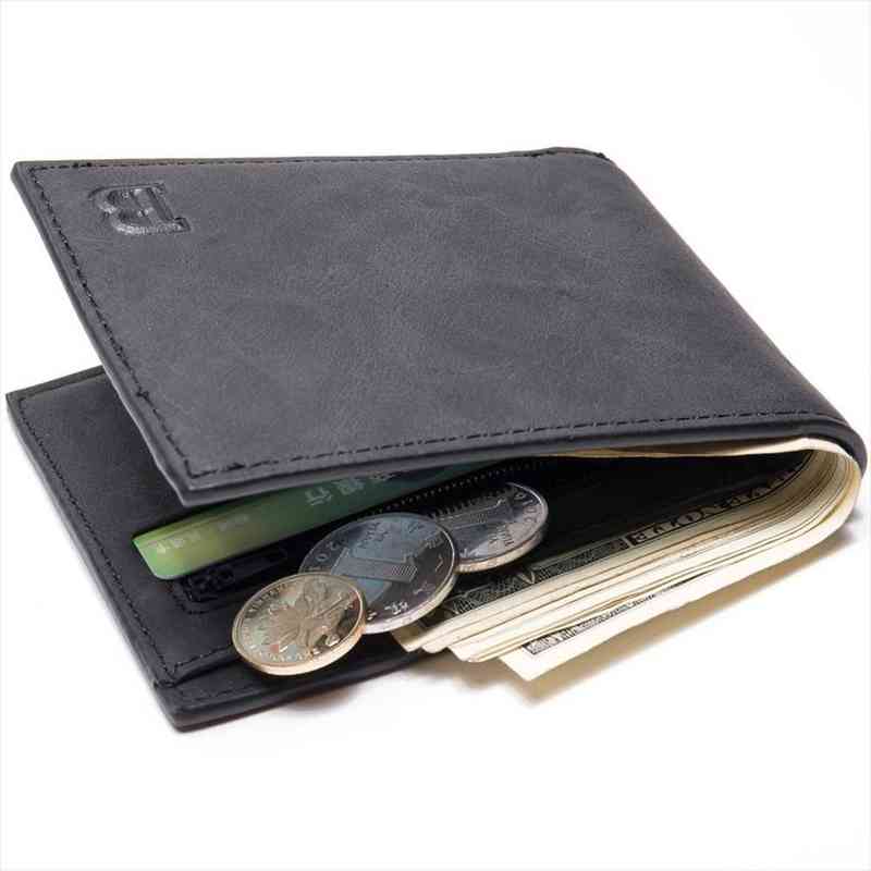 

men wallets small money purses thin wallet with coin bag zipper top, Red;black