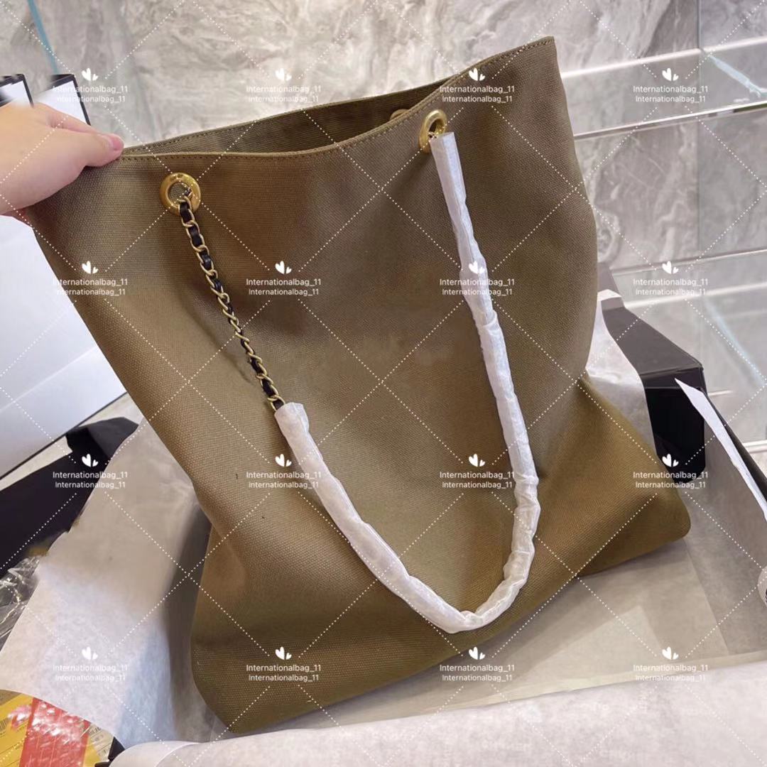 

Simple Cancanvas Sshoulder Bags Designer Classic Chain Shopping Bag Ladies Fashion Letters Casual Solid Color Large Volume Tote, Customize