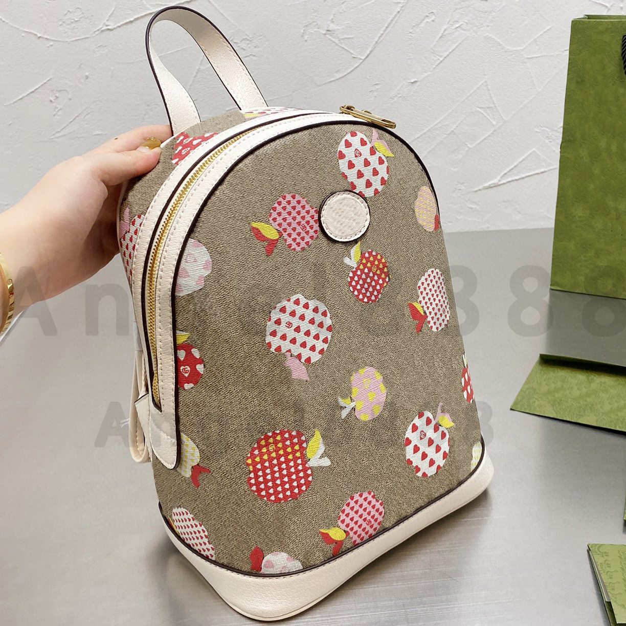 

Luxury Designer Brand Fashion Shoulder Backpack Style Bags Handbags High Quality Women travel back pack letter purse phone classic bag crossbody wallet strawberry, No bags