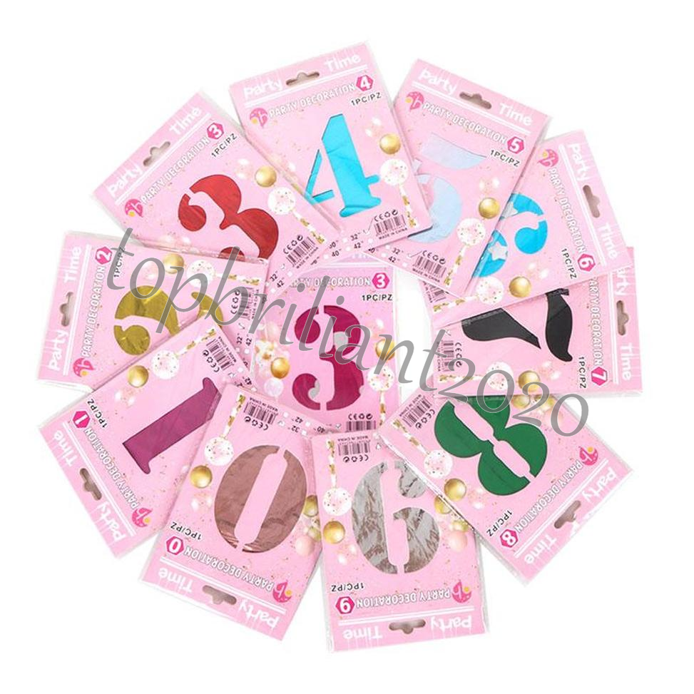 

Individual Packaging 32 inch Number Balloons 50pcs/lot 0-9 Numbers Aluminium Foil Balloon Birthday & Wedding Party Decorations xx299