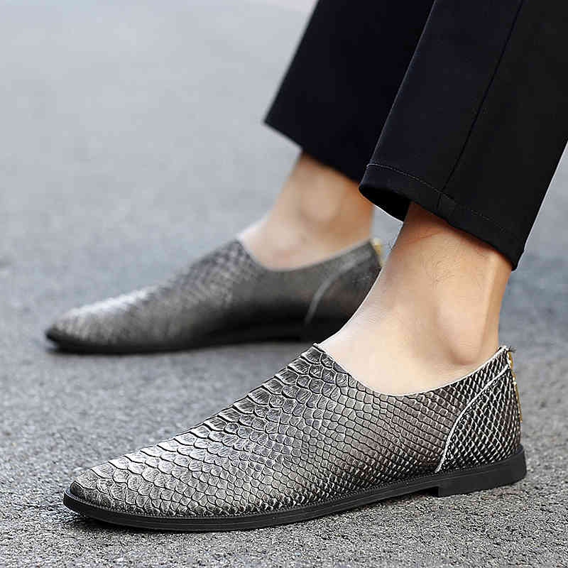 

dress shoes italian shoes genuine leather man loafers designer slip on men outdoor luxury brand soft 1f3p, Black