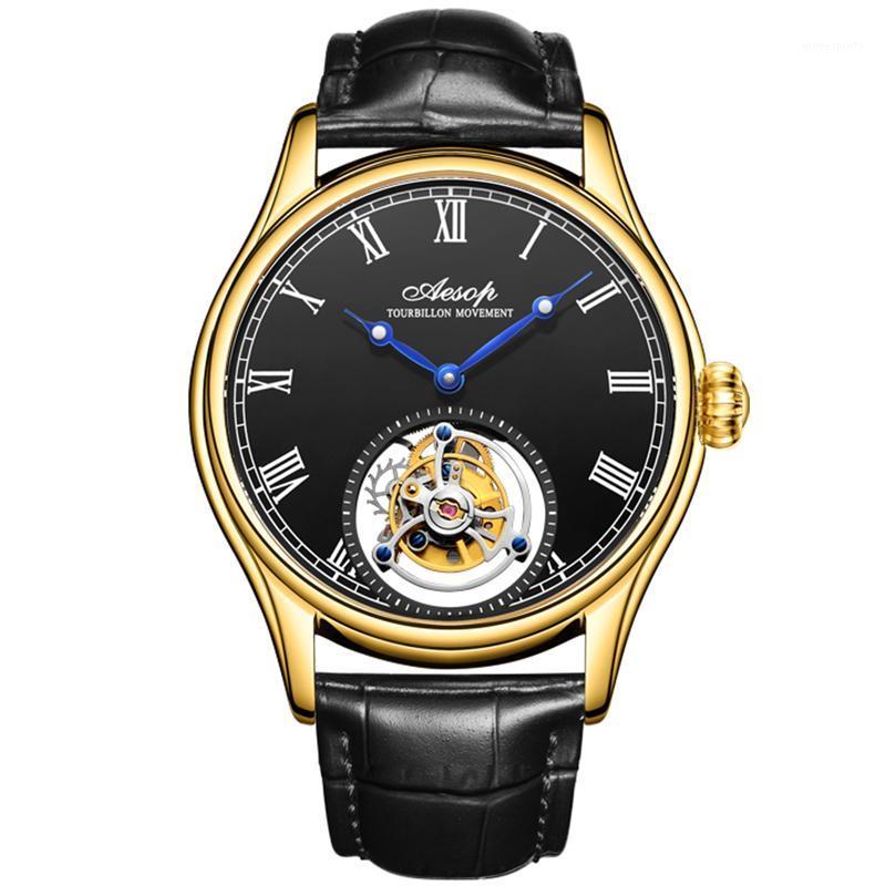 

Tourbillon Mechanical Watches Men Flying Skeleton Male Wristwatch Montre Homme 2021 Sapphire Clocks Man Wristwatches