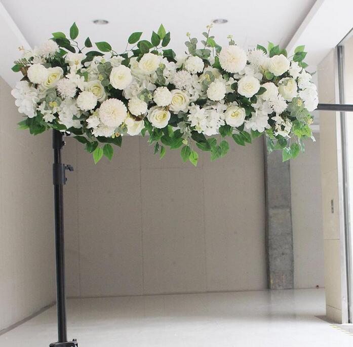 

50CM Artificial Flower Row Acanthosphere Peony Rose Hydrangea Eucalyptus Plant Mix Arch Decorative Wedding Decoration Flowers Home Party Decor, As picture