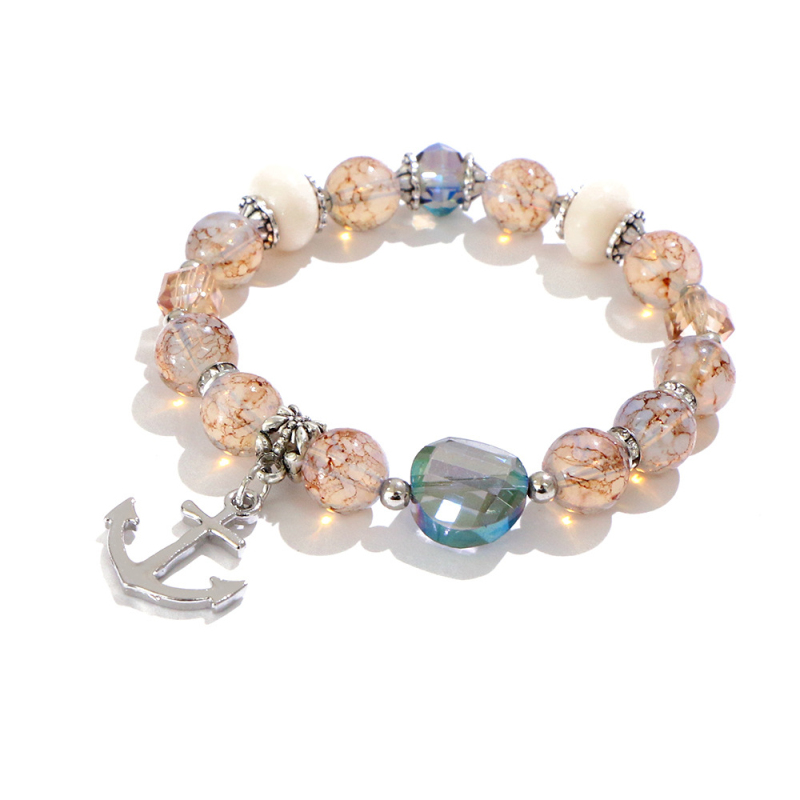 

Original Design Acrylic Beads Strands Bracelet Life Tree and Anchor Charm Bracelets