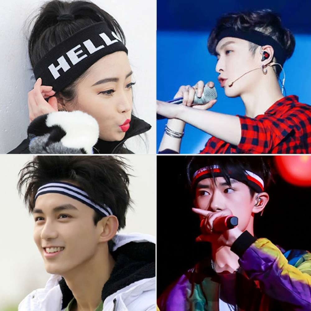 AI Qi sports hairband fashion men&#039;s headband South Korea WIDE BAND HEADBAND personality adult hair accessories-image-695850314