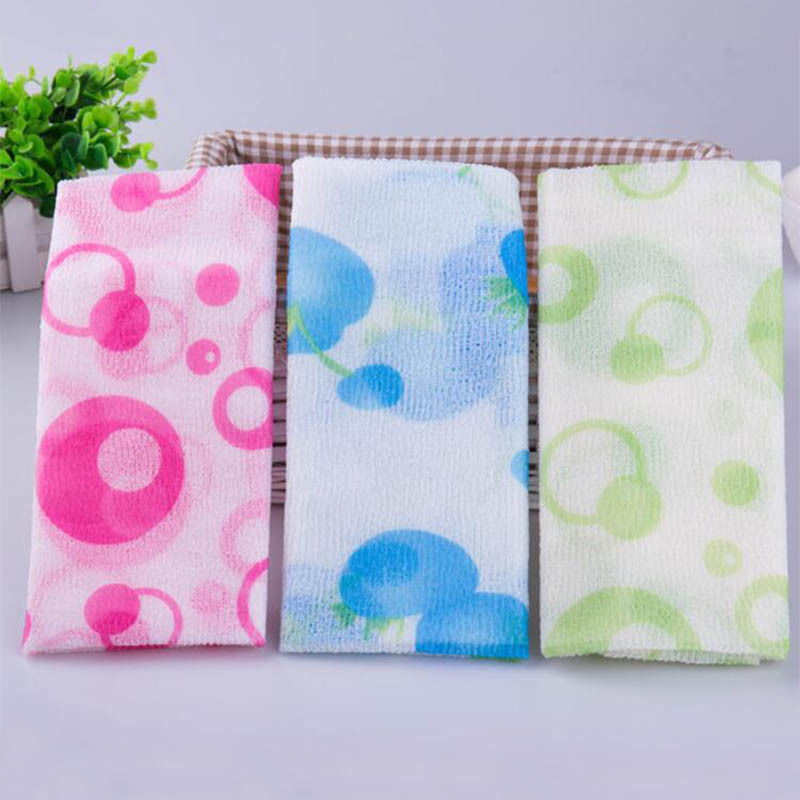 Nylon Portable Bathroom Accessories Body Washing Clean Tool Body Washing Scrubbers Towel Cloth Mesh Shower Foam Bath Towel 1PC-image-690349795