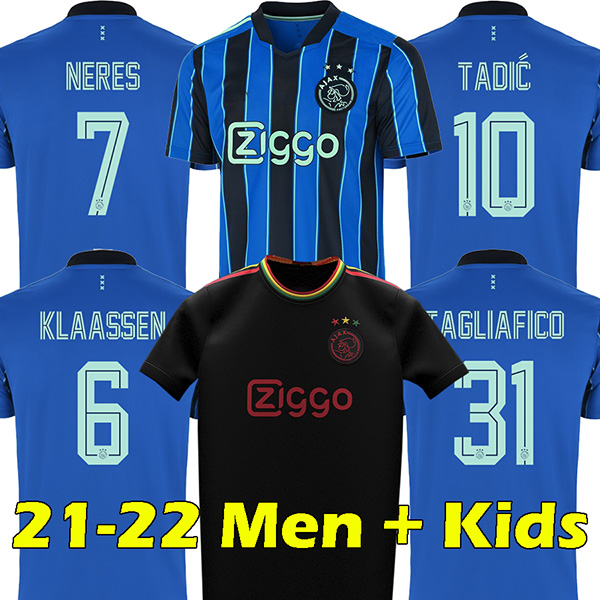 

MEN + KIDS soccer jersey 21 22 ajax jersey KLAASSEN ÁLVAREZ amsterdam camiseta fútbol NERES 2021 2022 TADIC TAGLIAFICO maillot