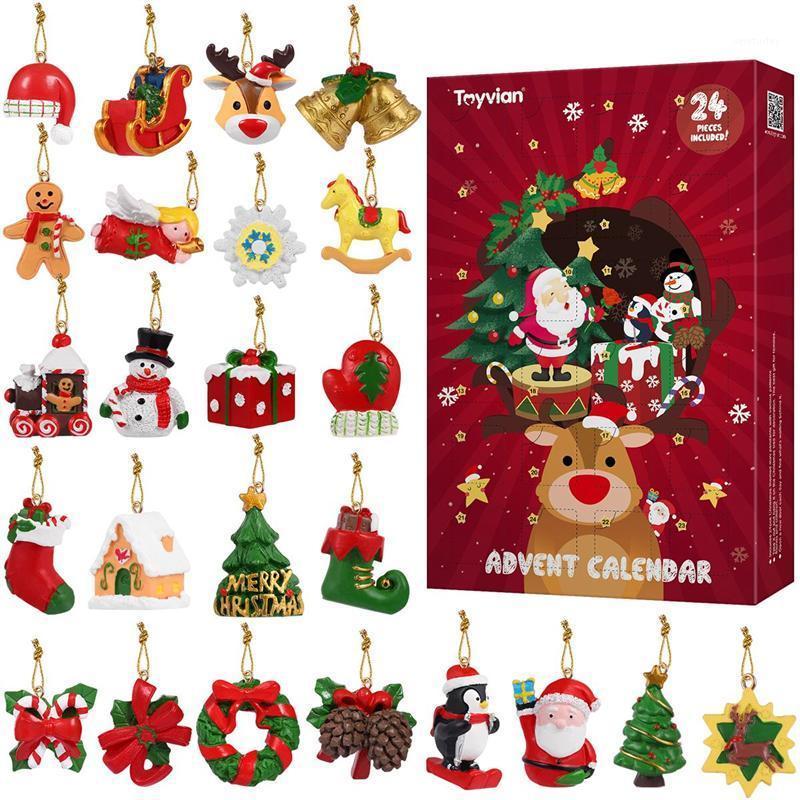 

Party Decoration Toyvian Advent Calendar With 24PCS Hanging Ornaments Christmas Countdown Favors For Xmas Holiday Decor